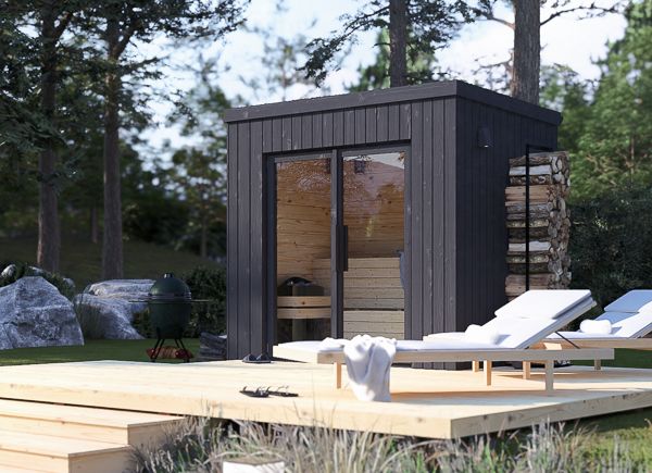 Bastuhus OKO (34 mm + fasadbeklädnad), 2.3x1.6 m, 2.7 m² avp.ui.product_images.thumbnail 1