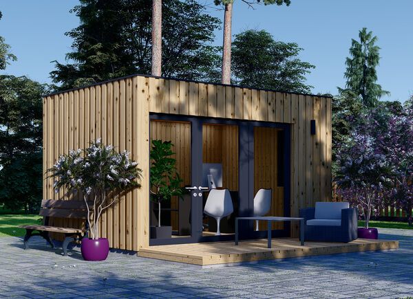 Friggebod PREMIUM (isolerad, SIP-paneler), 4,1x2,4 m, 10 m² avp.ui.product_images.thumbnail 1