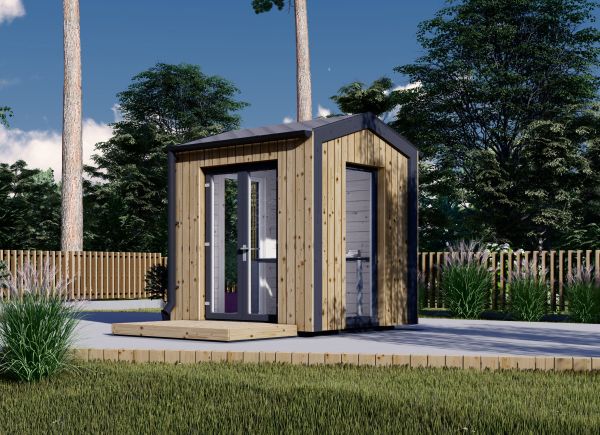 Friggebod EMMY (isolerad, 34 mm + fasadbeklädnad), 2x2 m, 4 m² avp.ui.product_images.thumbnail 1
