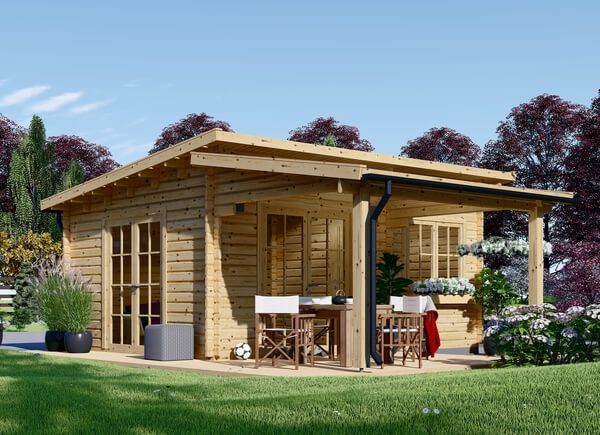 Attefallshus HELEN (44 mm), 6x6 m, 24 m² + altan 12,5 m² avp.ui.product_images.thumbnail 1