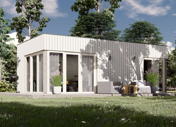 Attefallshus PREMIUM (isolerad, 44 mm + fasadbeklädnad), 3,8x7,3 m, 24 m² avp.ui.product_images.thumbnail 1