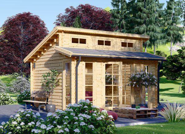 Attefallshus ALABAMA (44 mm), 4,5x4,5 m, 20 m² avp.ui.product_images.thumbnail 1