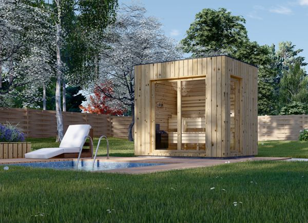Bastuhus DELLA (34 mm + fasadbeklädnad), 2,6 x 2,1 m, 3,8 m² avp.ui.product_images.thumbnail 1
