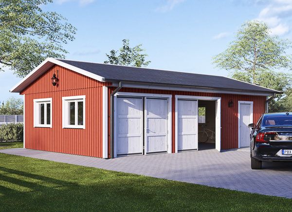 Garage byggsats - dubbelgarage LORA ALT DUO, 9x6 m, 51 m² avp.ui.product_images.thumbnail 1