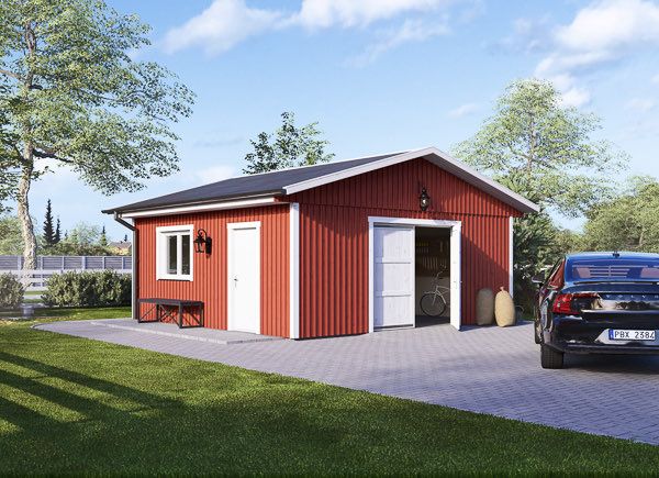 Garage byggsats - enkelgarage LORA, 6x6 m, 33 m² avp.ui.product_images.thumbnail 1