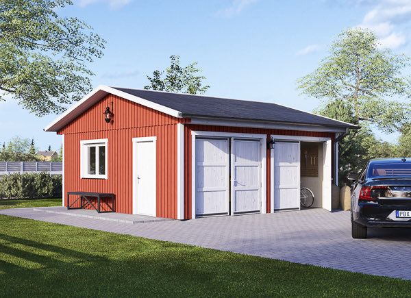 Garage byggsats - dubbelgarage LORA ALT DUO, 6x6 m, 33 m² avp.ui.product_images.thumbnail 1