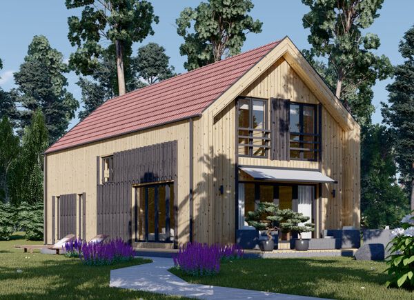 Fritidshus INGRID (Isolerad, 66 mm + fasadbeklädnad), 120 m² avp.ui.product_images.thumbnail 1