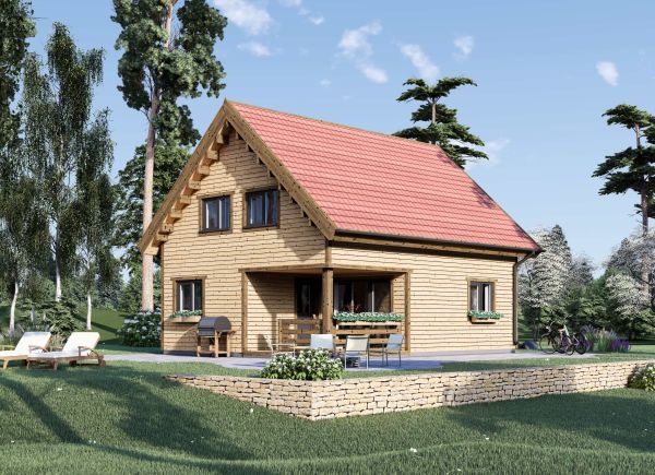 Fritidshus DORIS (Isolerad, 66 mm + fasadbeklädnad), 85 m² avp.ui.product_images.thumbnail 1