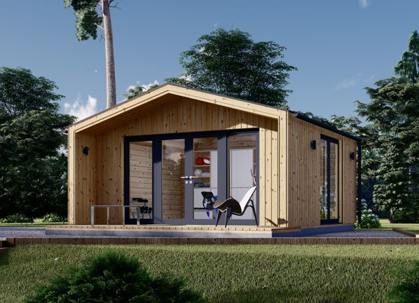 Attefallshus PIA (34 mm + fasadbeklädnad), 5x4 m, 20 m² avp.ui.product_images.thumbnail 1