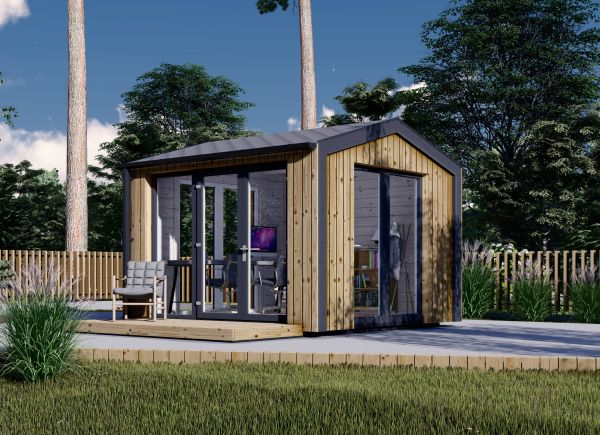 Friggebod EMMY (isolerad, 34 mm + fasadbeklädnad), 3x3 m, 9 m² avp.ui.product_images.thumbnail 1