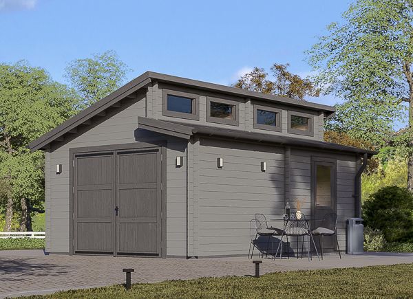 Enkelgarage TWIN (44 mm), 4x6 m, 24 m² avp.ui.product_images.thumbnail 1