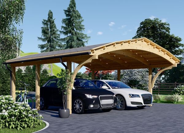 Dubbel carport i trä BETSY DUO 6,2x6 m avp.ui.product_images.thumbnail 1