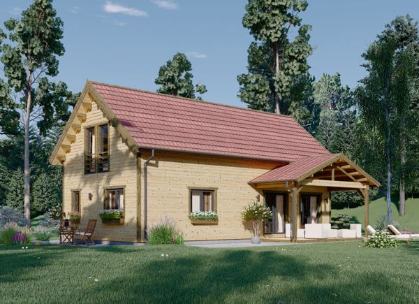 Fritidshus VERA (Isolerad, 66 mm + fasadbeklädnad), 110 m² avp.ui.product_images.thumbnail 1