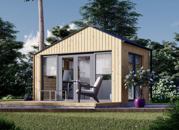 Friggebod TONIA (34 mm + fasadbeklädnad), 4x3 m, 12 m² avp.ui.product_images.thumbnail 1