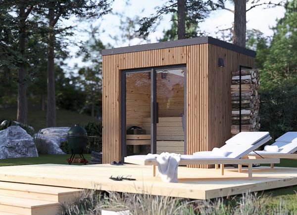 Bastuhus OKO (34 mm + fasadbeklädnad), 2.3x1.6 m, 2.7 m² avp.ui.product_images.thumbnail 1