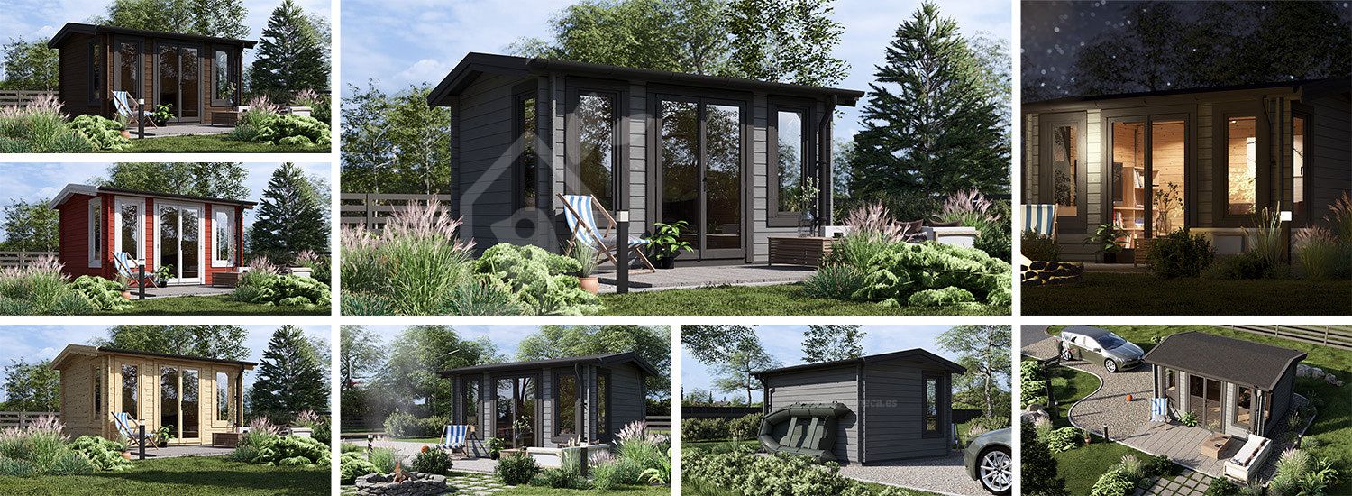 Friggebod POOLHOUSE (44 mm), 4x3 m, 12 m² visualization 1