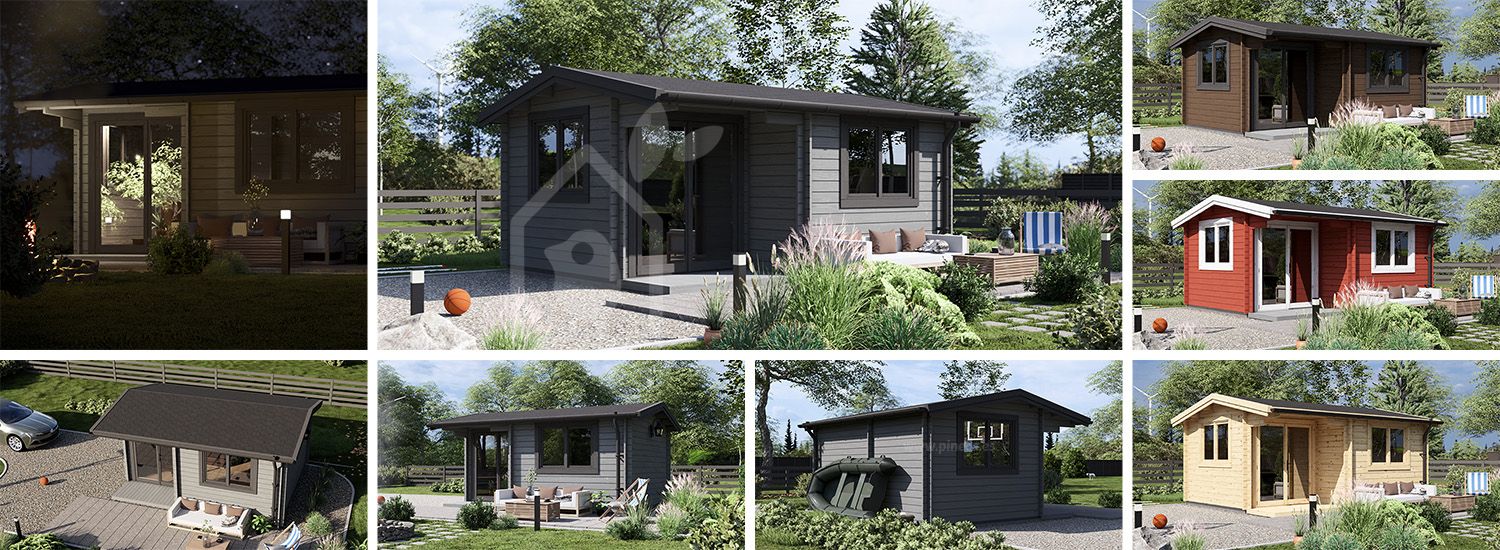 Attefallshus OSLO (34 mm), 5x4 m, 20 m² visualization 1