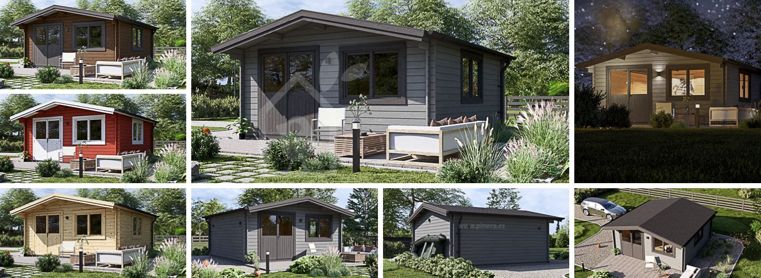 Attefallshus LILLE (34 mm), 5x5 m, 25 m² visualization 1