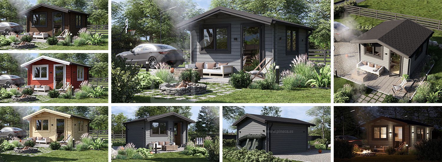 Friggebod DREUX (44 mm), 4x4 m, 16 m² visualization 1