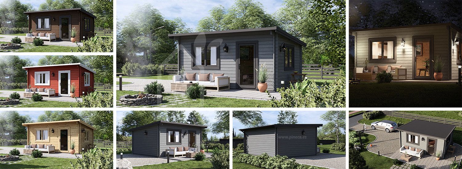 Attefallshus DREUX F (34 mm), 5x4 m, 18 m² visualization 1
