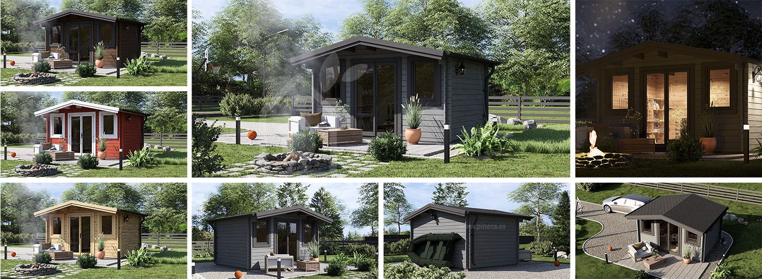 Friggebod OLYMP (34 mm), 4x3 m, 12 m² visualization 1