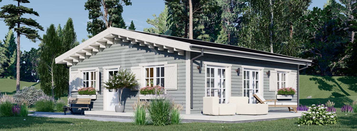 Fritidshus ALICE S (44 mm + fasadbeklädnad), 63 m² visualization 1