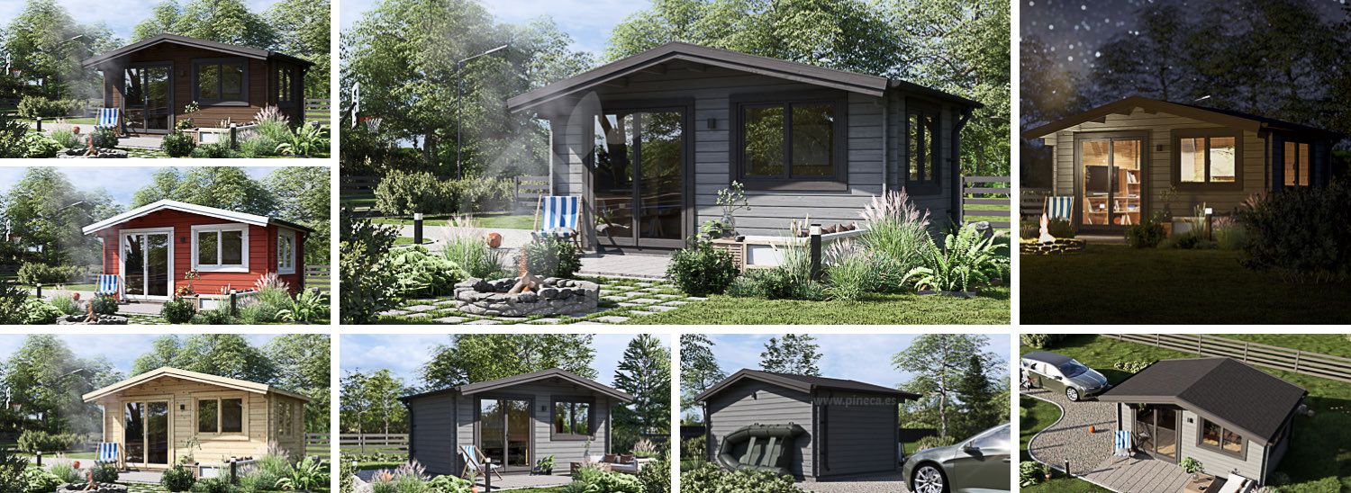 Friggebod WISSOUS (44 mm), 5x3 m, 15 m² visualization 1