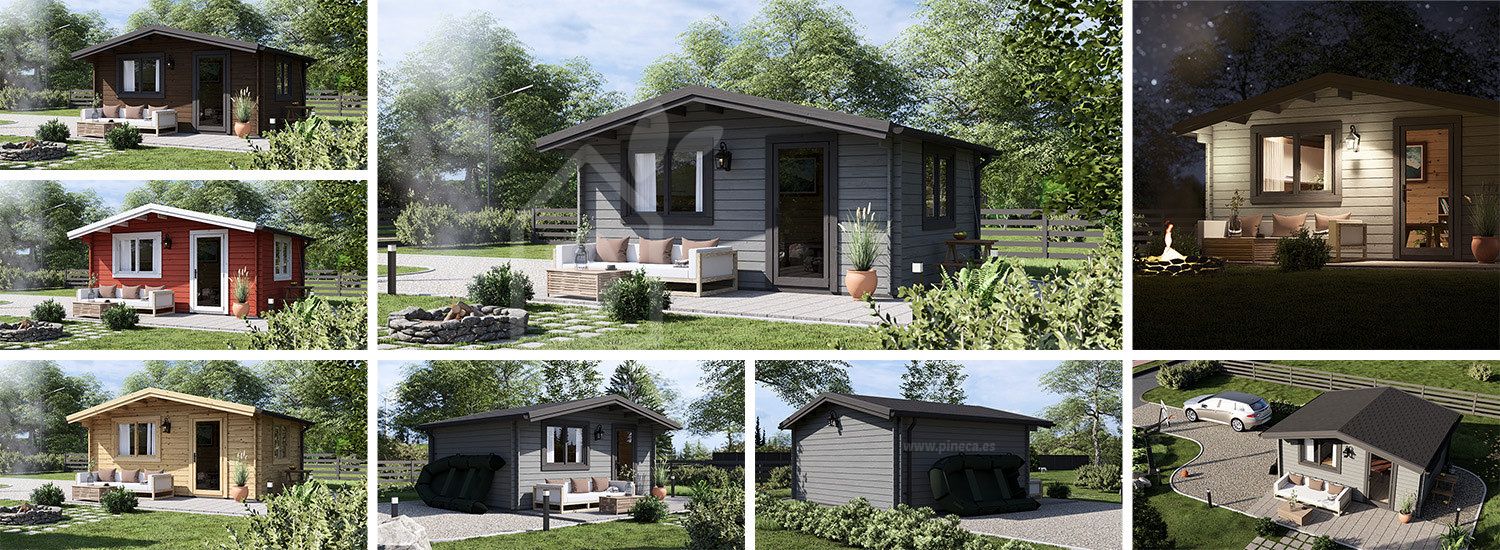 Attefallshus DREUX (34 mm), 5x4 m, 18 m² visualization 1