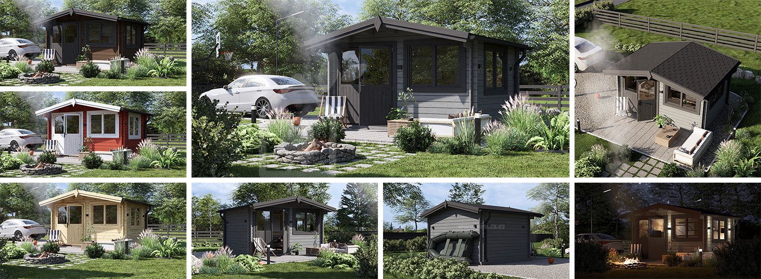 Friggebod LILLE (44 mm), 4x3 m, 12 m² visualization 1