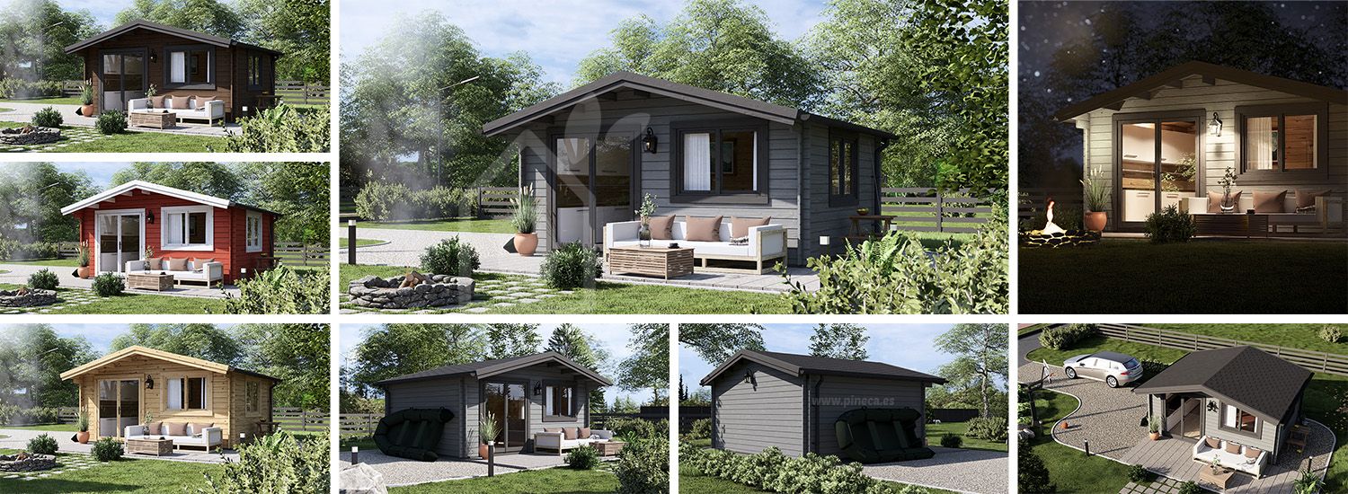 Attefallshus WISSOUS (34 mm), 5x4 m, 20 m² visualization 1