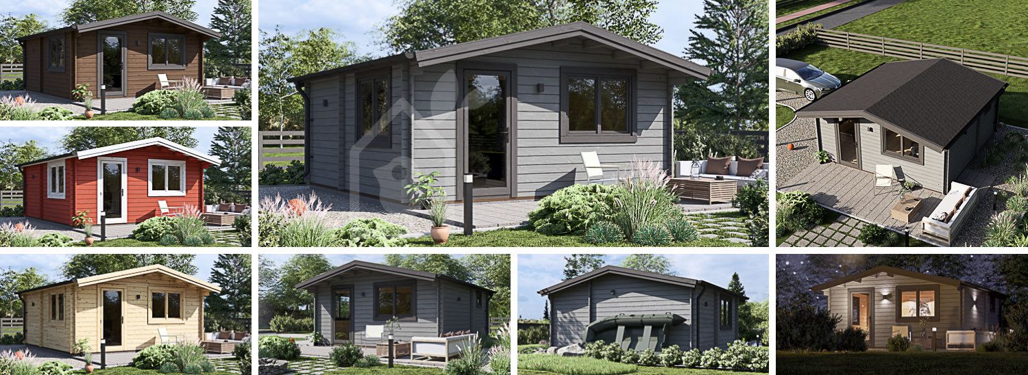 Attefallshus NINA (44 mm), 5x5 m, 25 m² visualization 1