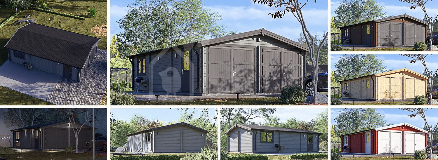Dubbelgarage CLASSIC DUO (44 mm), 6x9 m, 54 m² visualization 1