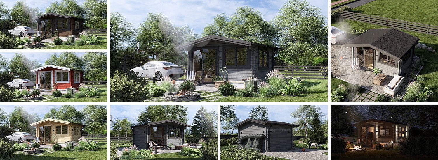 Friggebod WISSOUS (34 mm), 4x3 m, 12 m² visualization 1