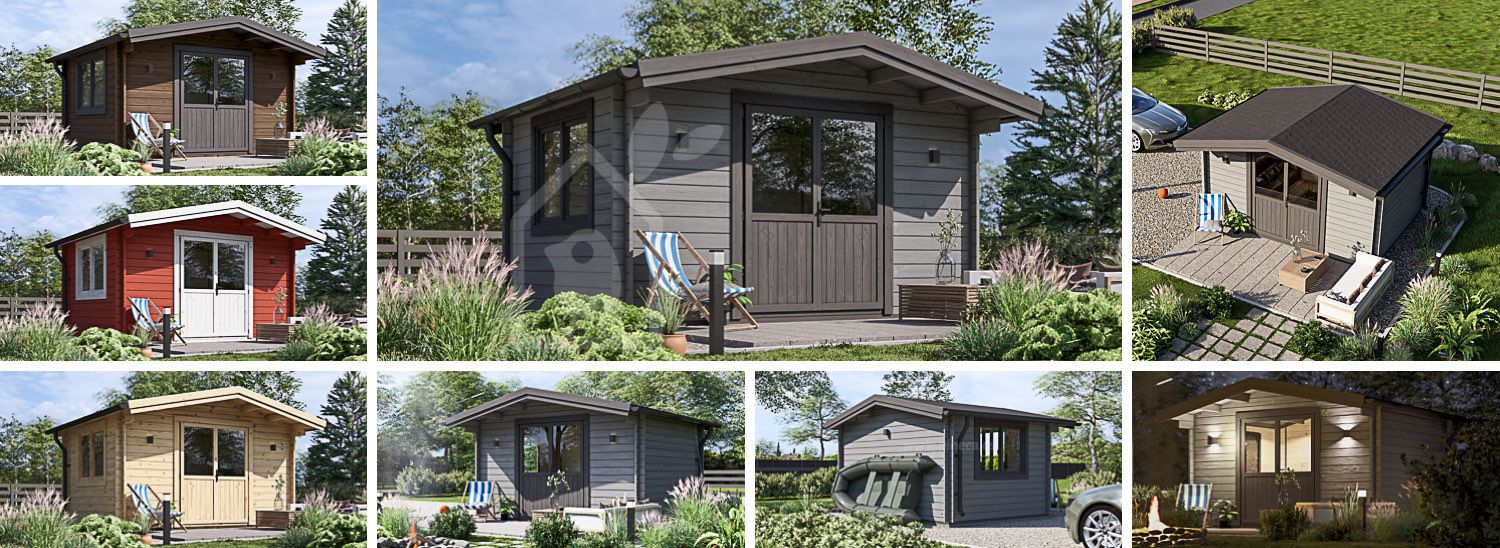 Friggebod RENNES (34 mm), 4x3 m, 12 m² visualization 1